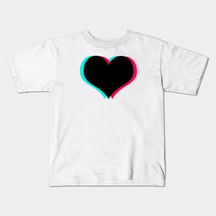 TikTok Heart Black Kids T-Shirt